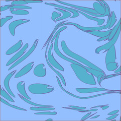 Imitation of aquarium glass, where algae or underwater plants are distorted in the water.
