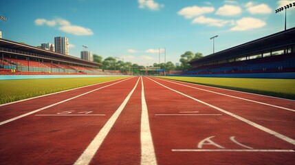 Athletics game s running track