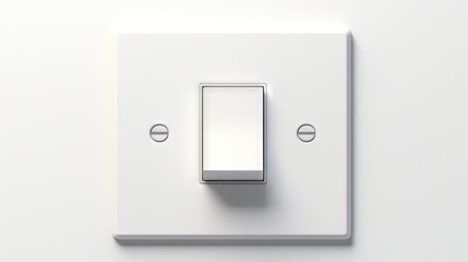 3D metal switch on white background