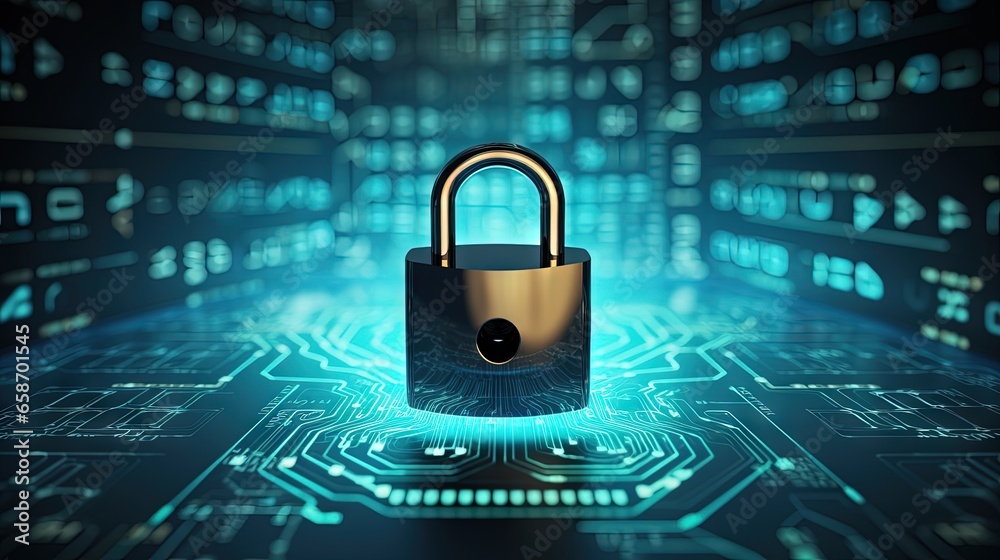 Poster Digital security and privacy are essential elements in the fast evolving world of technology and the internet