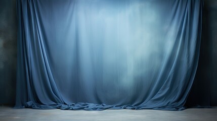 Blue studio backdrop suitable for portraits products and concepts - obrazy, fototapety, plakaty