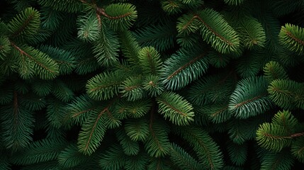 Obraz premium Christmas tree branches background