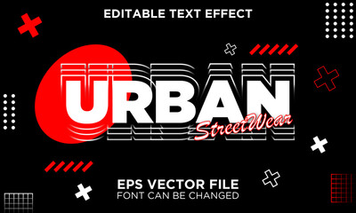 Vector Urban Text Effect - obrazy, fototapety, plakaty