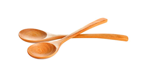 Wooden spoons on   transparent png