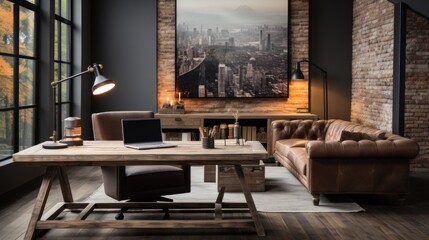 Industrial Charm Home Office