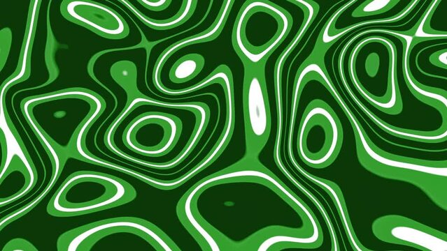 abstract wavy lines pattern with liquid animation background.Cartoon looping background style.Psychedelic.