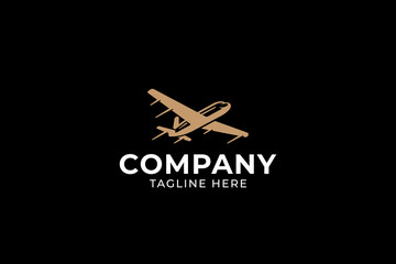 Aviation airplane modern concept logo vector design