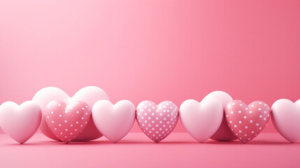 pink background with hearts