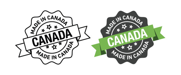 Made in canada rounded vector symbol set