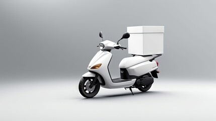 Fast delivery motorcycle concept for efficient shipping to homes and offices White background with space for text