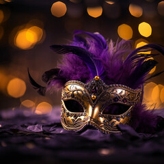 carnival mask on a black background