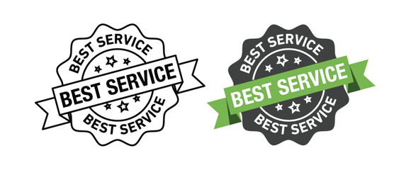 Best service rounded vector symbol set