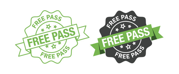 Free pass rounded vector symbol set