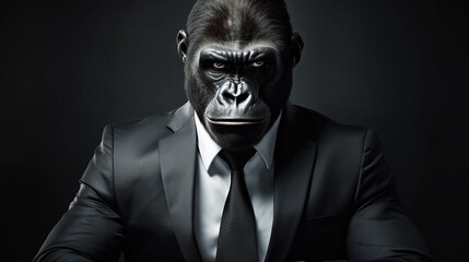 Gorilla in suit