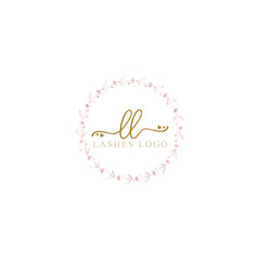 eyebrows and eyelashes logo design vector