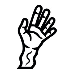 Obraz premium halloween icon zombie hand