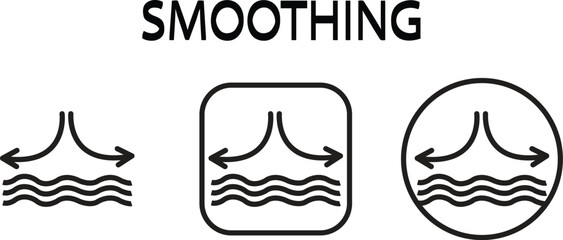 Skin Smoothing icon vector art black color