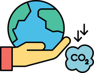 Dioxide Vector Icon easily modified

