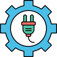Electricity settings Vector Icon easily modified

