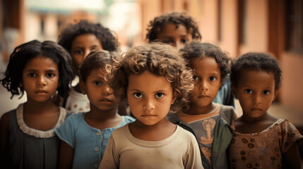 Young Lives in Adversity, Poorly Dressed Kids from the Outskirts