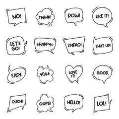 Set of speech bubble vector