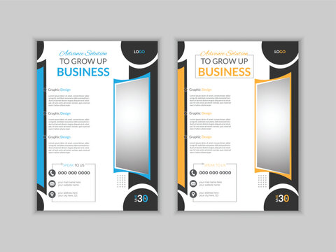Modern Unique Fresh And Clean Business Flyer Design Template.