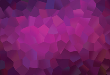 Dark Pink vector texture with colorful hexagons.