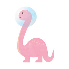 Dinossauro Astronauta - Braquiossauro Rosa © Imprinté