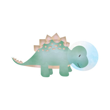 Dinossauro Astronauta - Estegossauro Verde