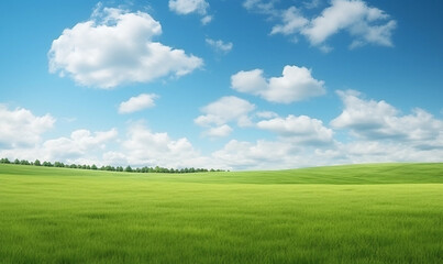 Obraz premium landscape with grass and sky