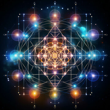 Sacred geometry. astral projection energy grid