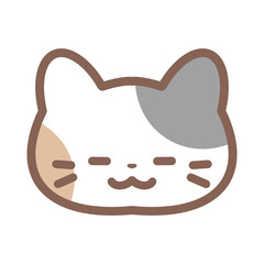 シンプルな三毛猫まったり☆PNG