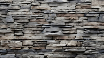 Fototapeta premium Generate an image depicting a detailed rock wall similar to a stacked stone retaining wall.