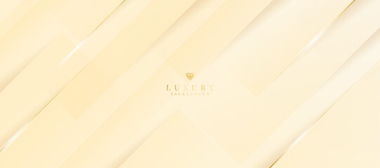 Gold line luxury on cream background. elegant.