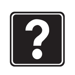 Question mark sign icon illustration. Flat design style