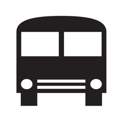Bus icon - black vector illustration