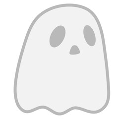 Ghost icon vector for Halloween event celebration. Simple ghost icon that can be used as symbol, sign or decoration. Spirit phantom icon graphic resource for happy Halloween vector design