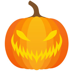 Jack o lantern icon vector for Halloween event. Pumpkin jack icon that can be used as symbol, sign or decoration. Pumpkin icon graphic resource for Halloween celebration vector design