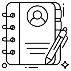 Premium download icon of contact book