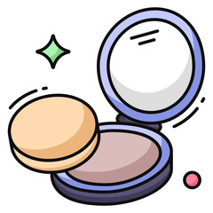Perfect design icon of compact powder 