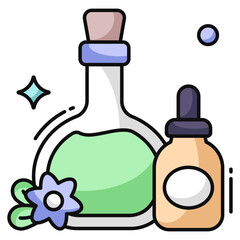 Trendy vector design of essential oil bottle 