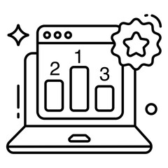 An icon design of ranking website 