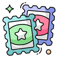 A unique design icon of tickets 