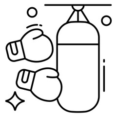 A modern design icon of punching bag