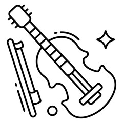      A string musical instrument, violin icon
