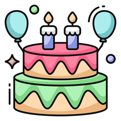 A perfect design icon of cake 