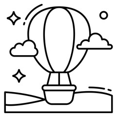 Premium download icon of hot air balloon 