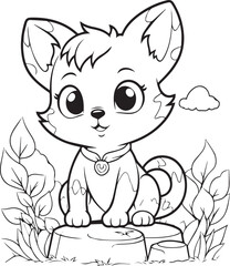 Meow Cats Coloring page for Kids