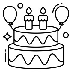 A perfect design icon of cake 