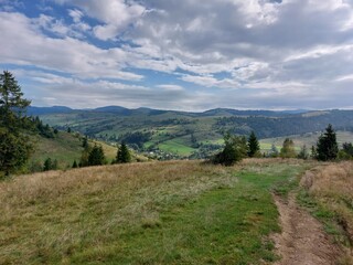 Naklejka premium Ukraine. Carpathian Mountains. Mountain landscape. (2)